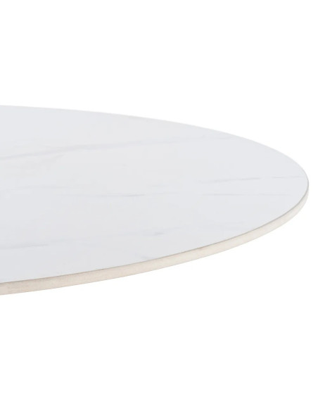 Table ronde Tulipe diamètre 1 m plateau pierre frittée