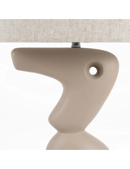 Lampe sur pied originale avec abat-jour Lin