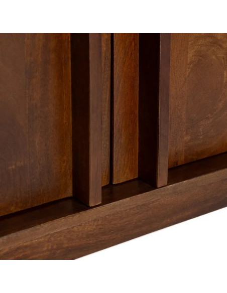 Meuble haut 2 portes et 2 étagères en manguier