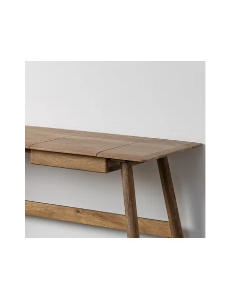 Grand bureau en manguier avec tiroir