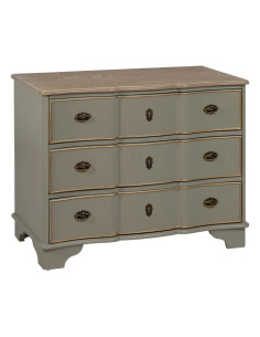 Commode 3 tiroirs taupe et...