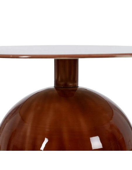 Lot de 2 tables d'appoint en métal émaillé