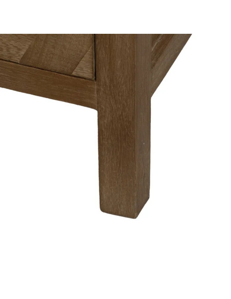 Table de chevet en paulownia avec tiroirs