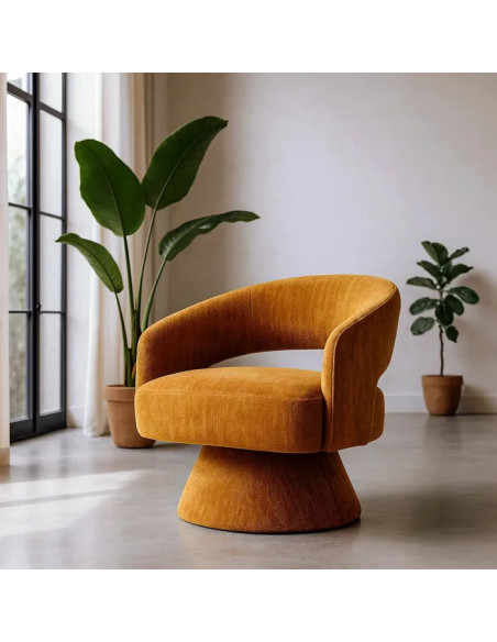 Fauteuil design et géométrique en tissu