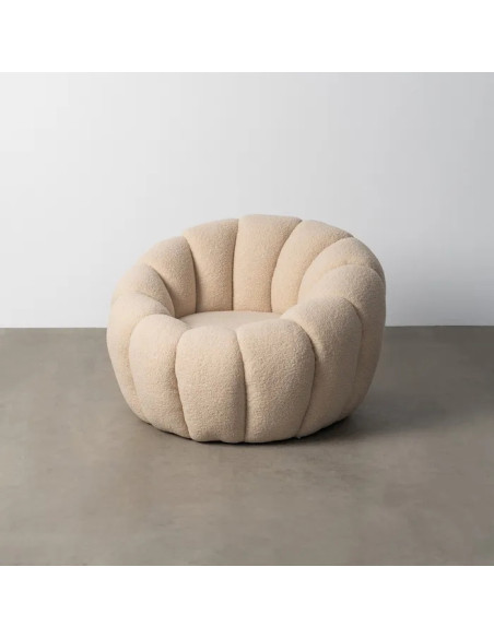 Fauteuil confortable boule en tissu Fleur
