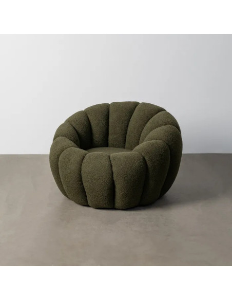 Fauteuil confortable boule en tissu Fleur