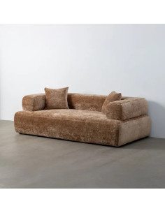 Canapé moderne en tissu taupe 2