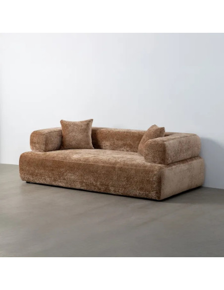 Canapé moderne en tissu taupe