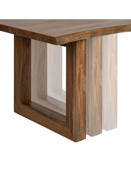 Table de repas en acacia pieds réglables