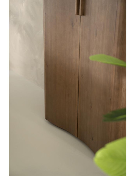 Armoire haute 2 portes en chêne Vague