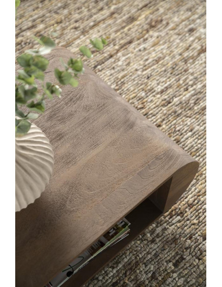 Table basse en manguier arrondie Prince