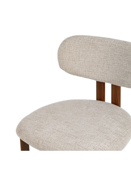 Lot de 2 Chaises de bar en tissu beige