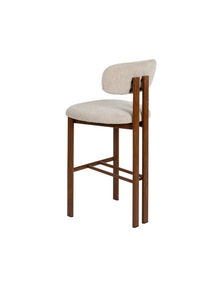 Lot de 2 Chaises de bar en tissu beige