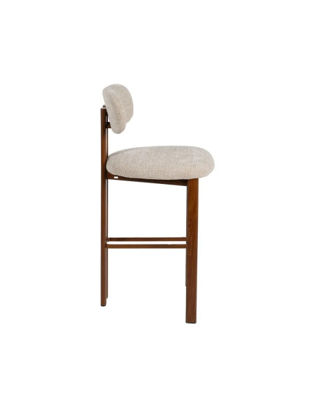 Lot de 2 Chaises de bar en tissu beige