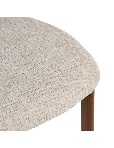 Lot de 2 Chaises de bar en tissu beige