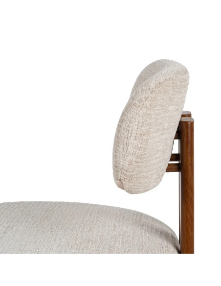 Lot de 2 Chaises de bar en tissu beige