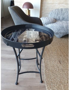 Sellette ronde avec plateau...