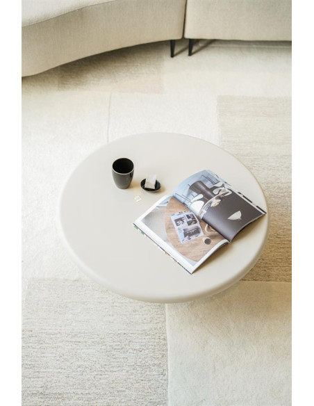 Table basse ronde en oxyde de magnésium
