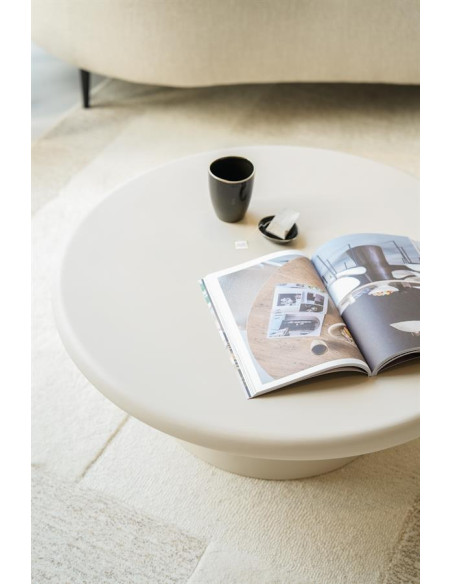 Table basse ronde en oxyde de magnésium