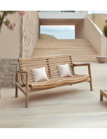 Banc de jardin en teck naturel