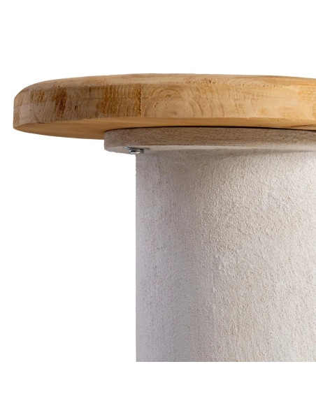 Console design naturelle blanche et bois