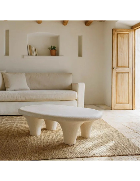 Table basse organique en polyrésine