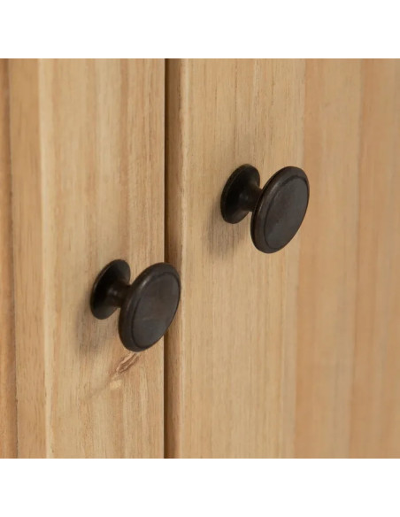 Buffet en mindi naturel 2 tiroirs et 4 portes