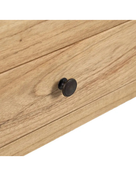 Bureau en bois massif de mindi 3 tiroirs