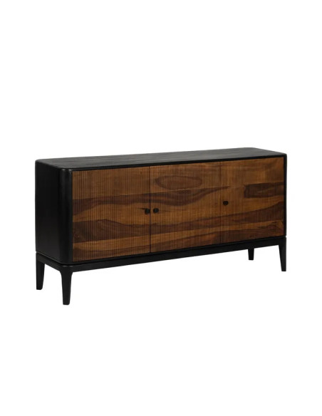 Buffet en manguier et sheesham noir et marron