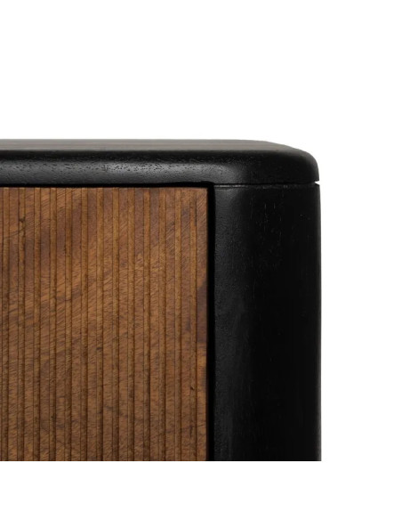 Buffet en manguier et sheesham noir et marron