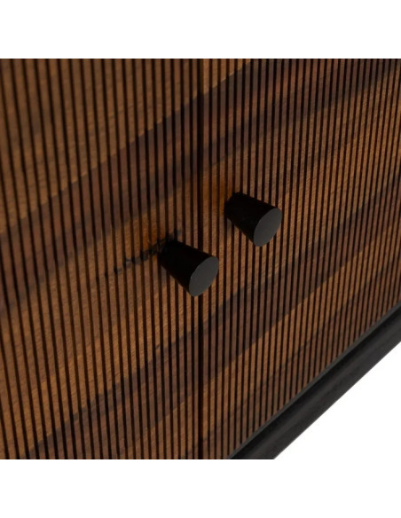 Buffet en manguier et sheesham noir et marron