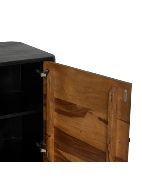 Buffet en manguier et sheesham noir et marron