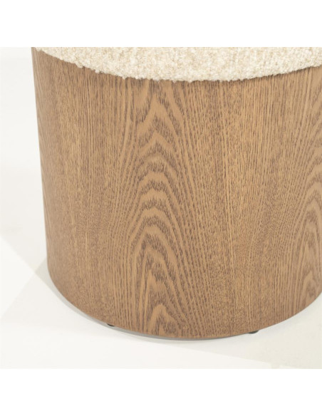 Pouf rond assise matelassée