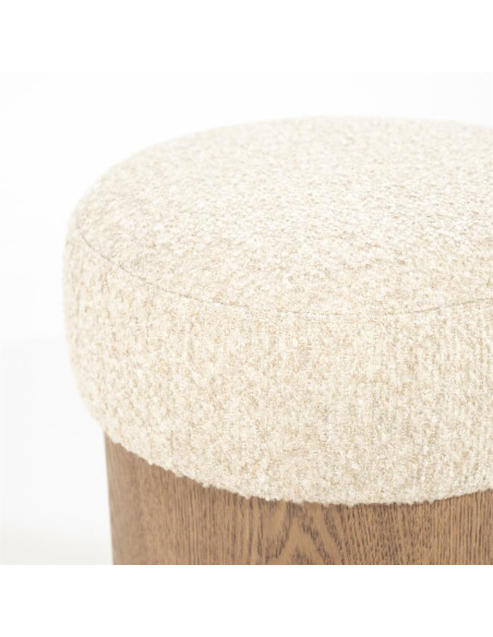 Pouf rond assise matelassée
