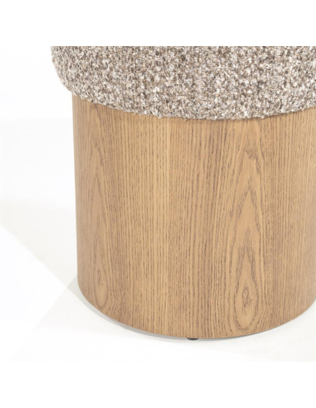 Pouf rond assise matelassée