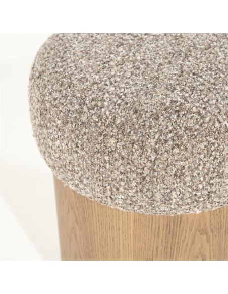 Pouf rond assise matelassée