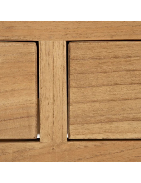 Console multi tiroirs en bois de mindi naturel