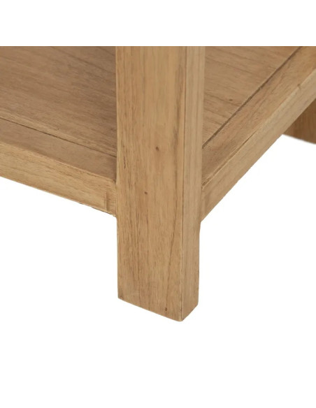 Console multi tiroirs en bois de mindi naturel