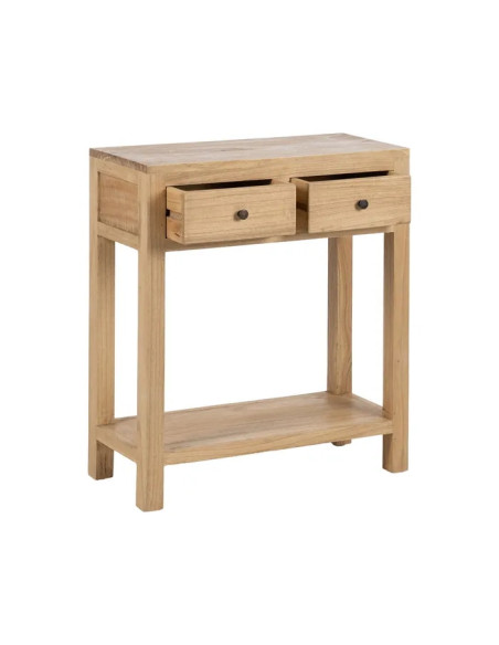 Petite console en bois de mindi 2 tiroirs
