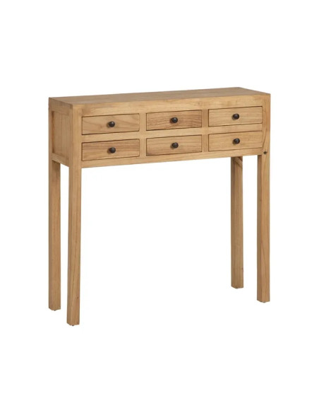 Console 6 tiroirs en bois de mindi