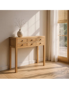 Console 6 tiroirs en bois...