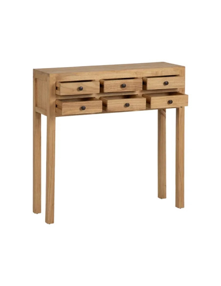Console 6 tiroirs en bois de mindi