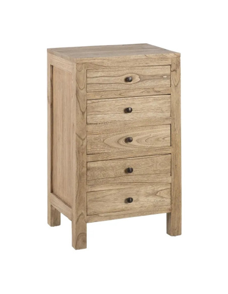 Chiffonnier 5 tiroirs en mindi