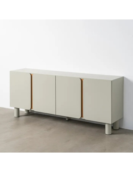 Buffet de style rétro 4 portes taupe