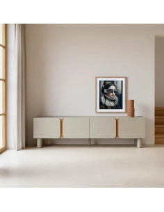 Meuble TV rétro de couleur...