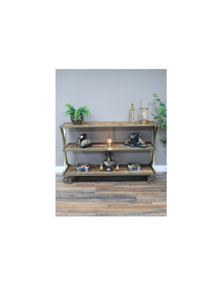 Console desserte roulante sur 3 niveaux