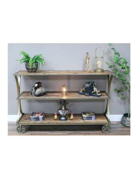 Console desserte roulante sur 3 niveaux