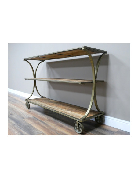 Console desserte roulante sur 3 niveaux