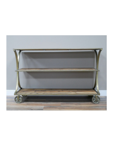 Console desserte roulante sur 3 niveaux