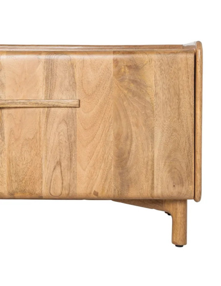 Meuble TV 2 portes et 1 tiroir central en manguier